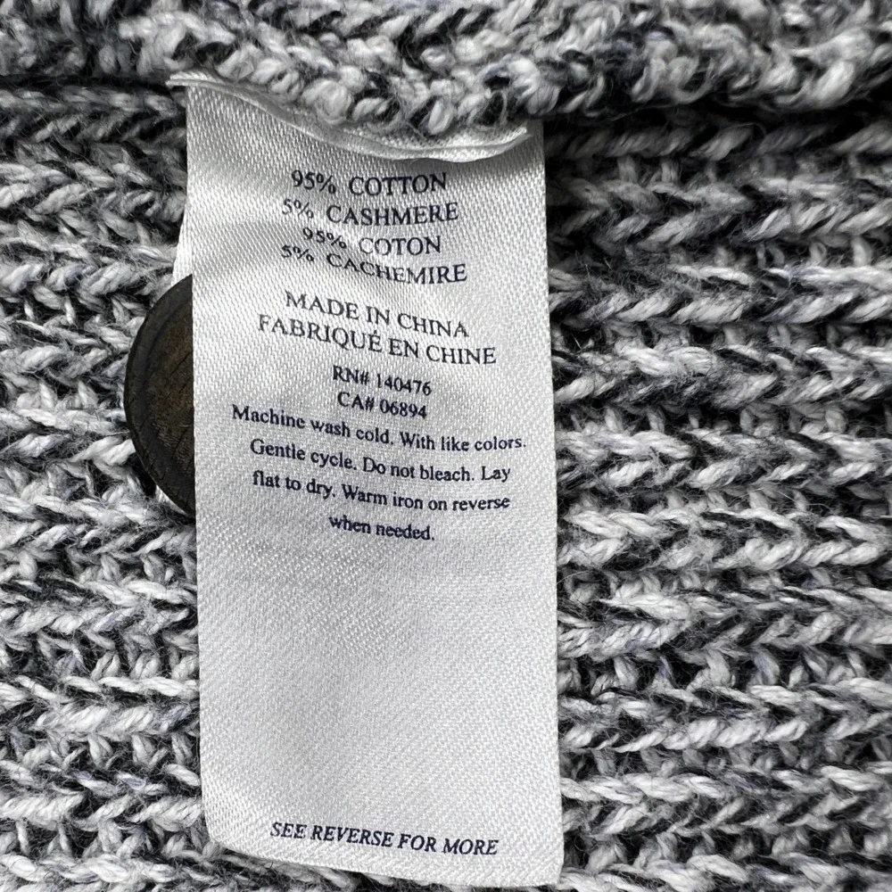 Faherty Men's Marled Cotton Cardigan Shawl Collar Sweater Medium Cosby Grandpa